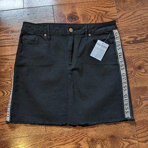BRAND NEW WITH TAGS GUESS BLACK DENIM JEAN SKIRT SIZE L